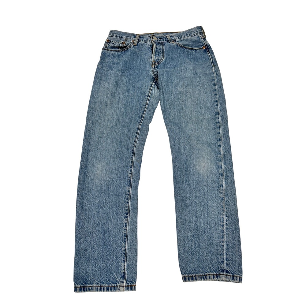 Levis 501 CT Custom Tapered Light Wash Button Fly Straight Leg Jeans Womens - Picture 2 of 10
